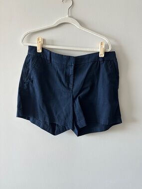 J. Crew Navy Tailored Cotton-Blend Shorts